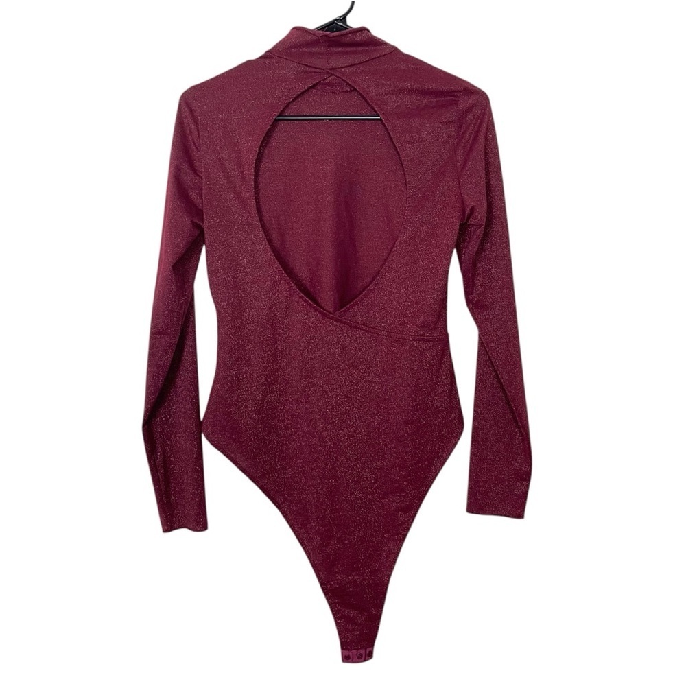 Daily Practice by Anthropologie Shimmer Open-Back Bodysuit Small - Picture 11 of 12